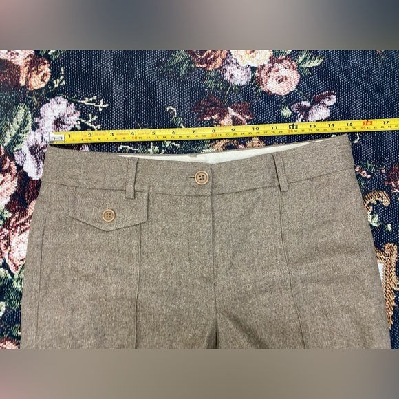 Theory Wool Brown Tailored Trouser Neutral Bootcut Office Formal Pants Women’s 2 - Picture 6 of 16